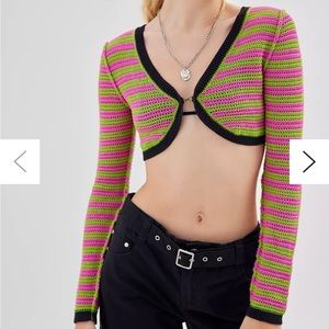 UO Kenzie Crochet Shrug Sweater
